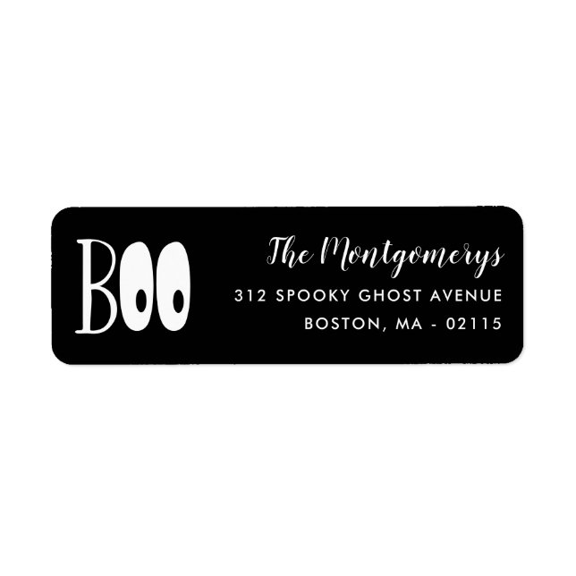 Boo Halloween Label (Front)