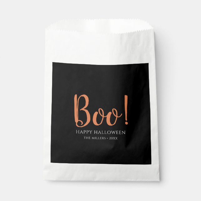 Boo Halloween Modern Favor Bag (Front)