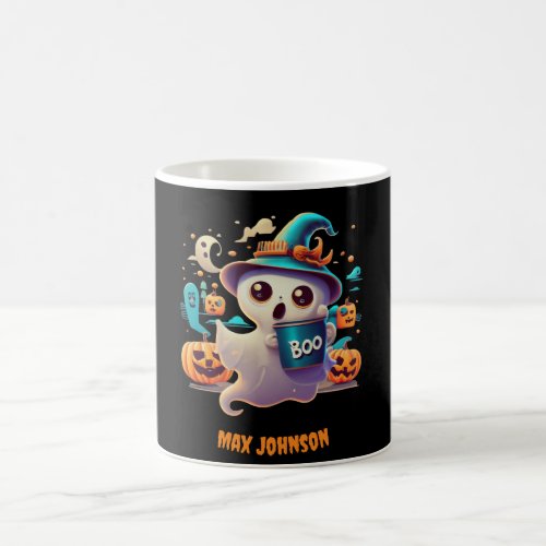 Boo Halloween _ Monster Mash Orange Black Coffee Mug