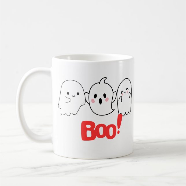 Boo! Halloween Mug | Spooky & Fun Coffee Cup (Left)