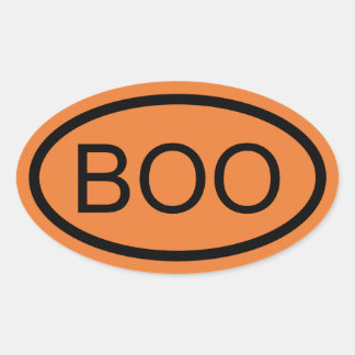 Boo Halloween Oval Sticker