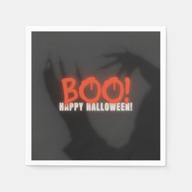 Boo halloween - Paper Napkins, Standard Cocktail Napkins (Front)