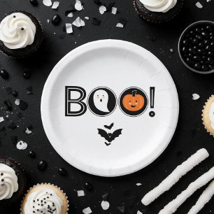Boo! Halloween Paper Plate
