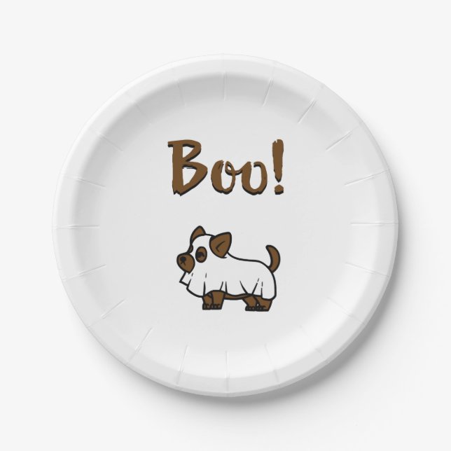 Boo Halloween                Paper Plates (Front)