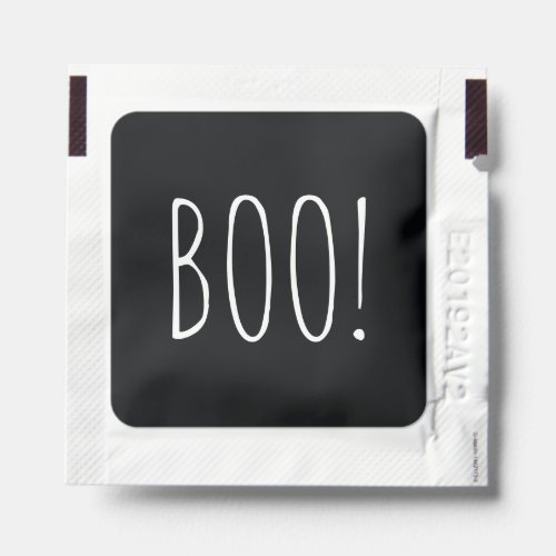 Boo Halloween party Black and white cute modern Hand Sanitizer Packet