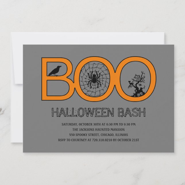 Boo! Halloween Party Invitation (Front)