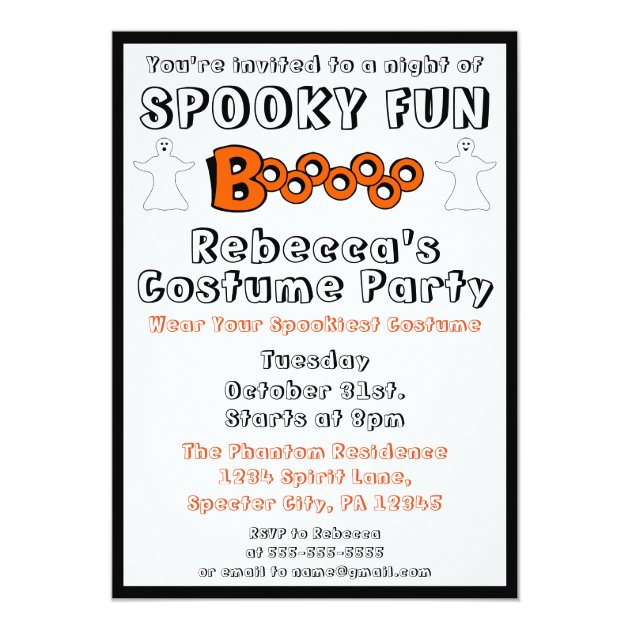 Boo Halloween Party Invitation