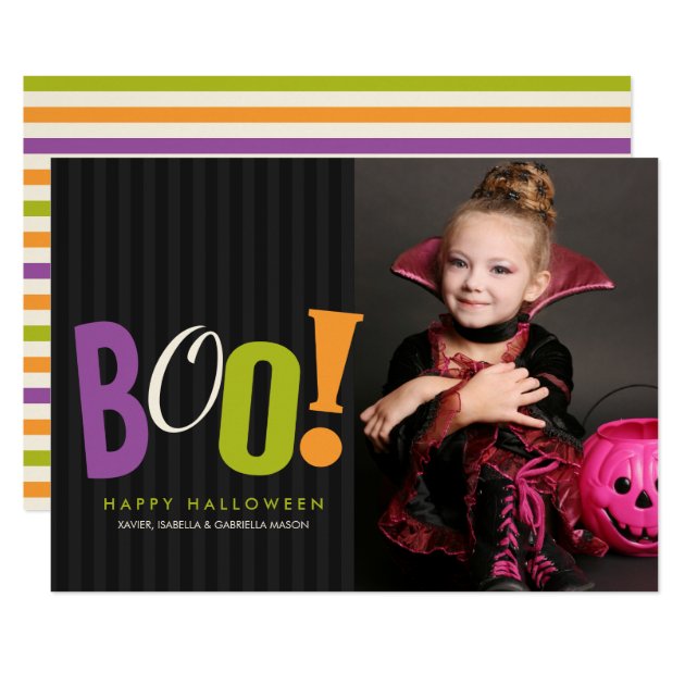 BOO! Halloween Photo Card