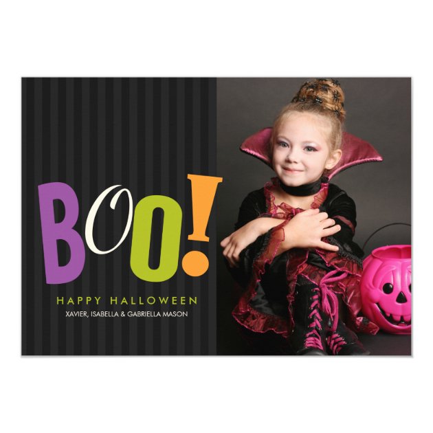 BOO! Halloween Photo Card