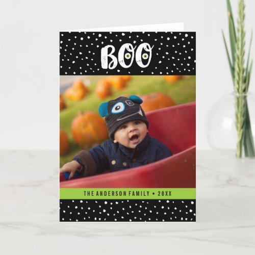 Boo Halloween Photo Greeting Card