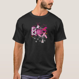 Boo Halloween Pumpkin Pink Ribbon Witch Breast Can T-Shirt