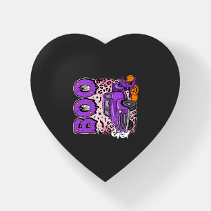 Boo Halloween Purple Truck Ghost and Pumpkins Desi Paperweight