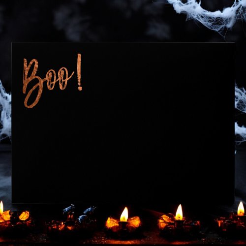 Boo Halloween Return Address Printed on Back Envelope