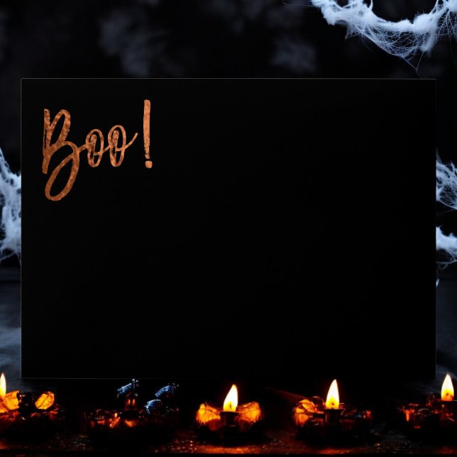 Boo! Halloween Return Address Printed on Back Envelope (Creator Uploaded)