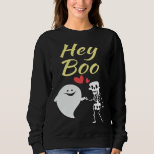 Boo Halloween Skeleton Kids Youth Boys Girls Cute Sweatshirt