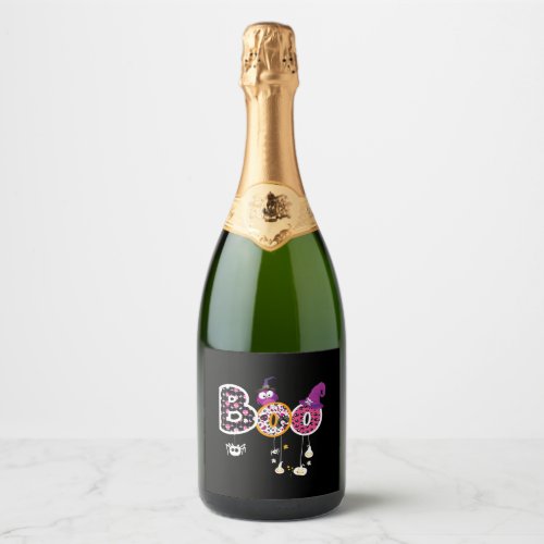 Boo Halloween  Sparkling Wine Label