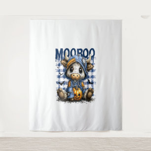 Boo Halloween Spooky Highland Cow Tapestry