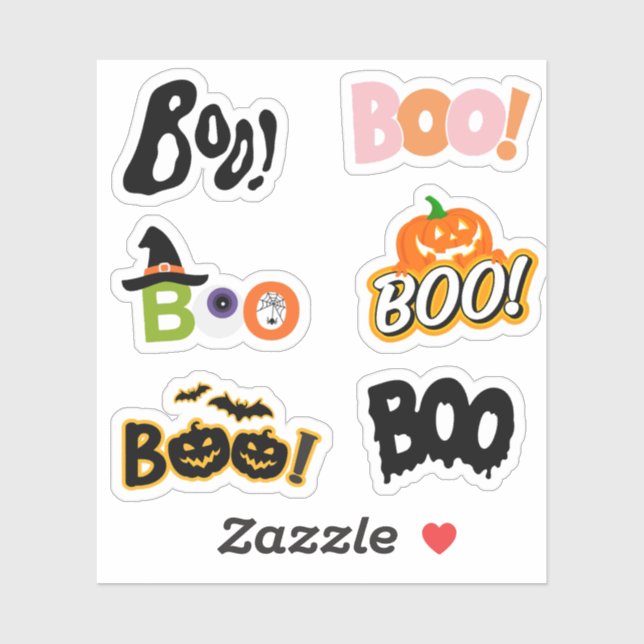 BOO! Halloween Stickers (Sheet)