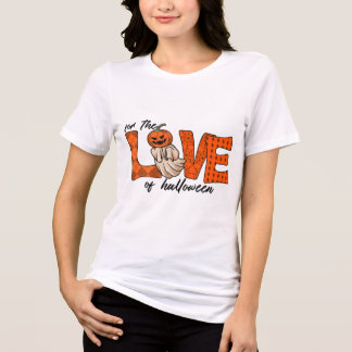 Boo Halloween T-shirt with a Love Theme Tri-Blend Shirt