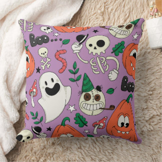 Boo Halloween Throw Pillow