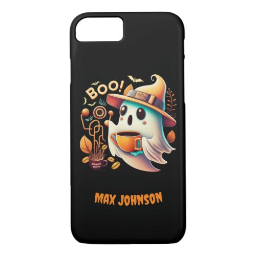 Boo Halloween _ Trick or Treat Trail Orange Black iPhone 87 Case