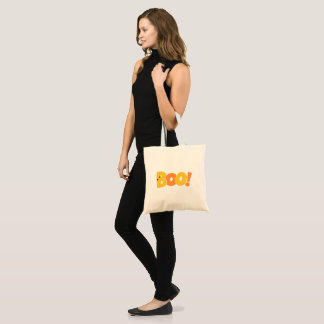 Boo Halloween Typography with Spiders Tote Bag
