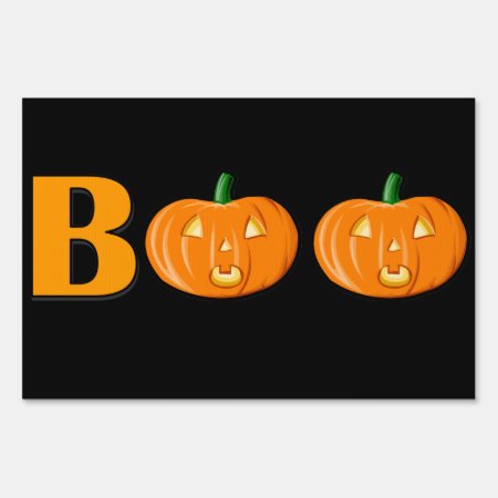 Boo Halloween Yard Sign