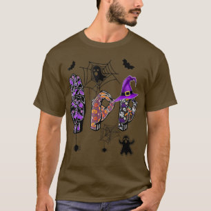 Boo Hands American Sign Language Pride ASL Hallowe T-Shirt