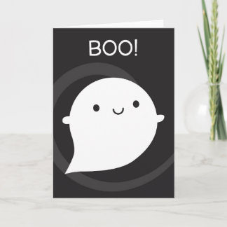 Boo! Happy Ghost Card