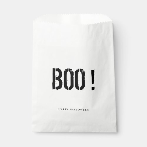 Boo  Happy Halloween   Favor Bag