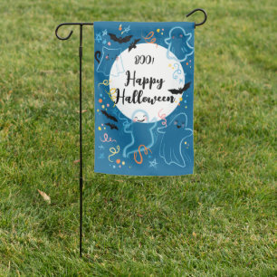 Boo! Happy Halloween garden flag