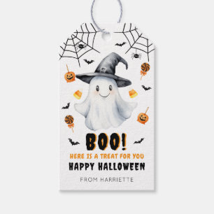 Boo Happy Halloween Ghost Gift Tags