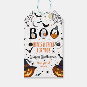 Boo! Happy Halloween Gift Tags