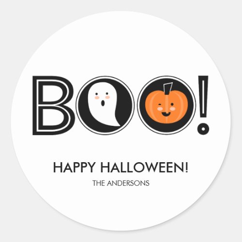 Boo Happy Halloween Sticker