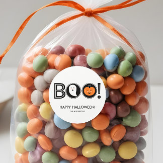 Boo! Happy Halloween Sticker