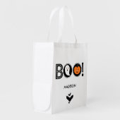 Halloween Pumpkin Cotton Canvas Tote Bag: Trick Or Treat Boo Bag
