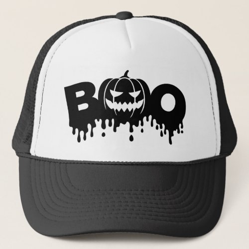 Boo Happy Hallowen Trucker Hat