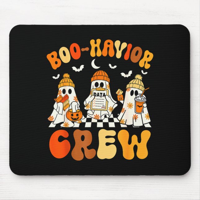 Boo-havior Crew Behavior Yst Halloween Aba  Mouse Pad (Front)