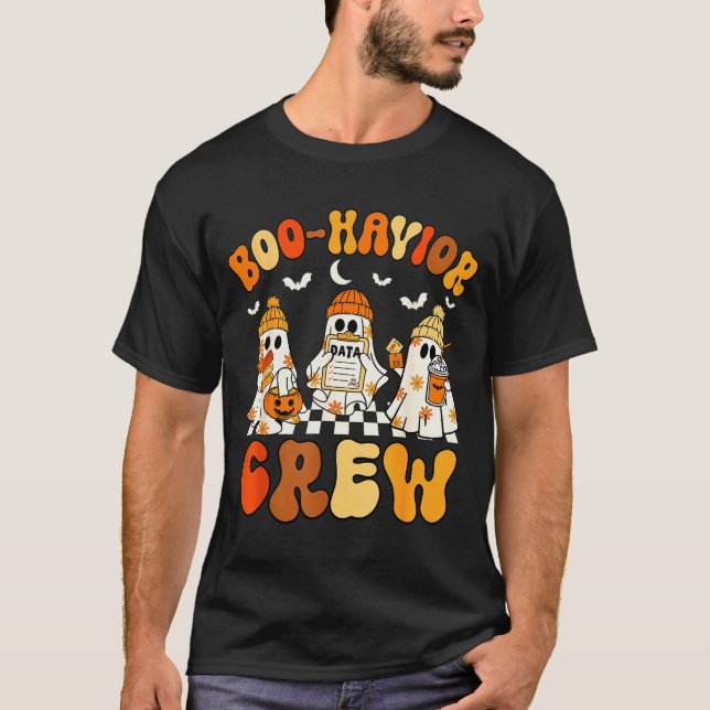Boo-havior Crew Behavior Yst Halloween Aba  T-Shirt (Front)