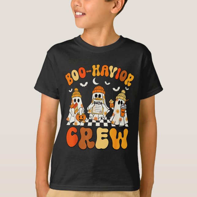 Boo-havior Crew Behavior Yst Halloween Aba  T-Shirt (Front)