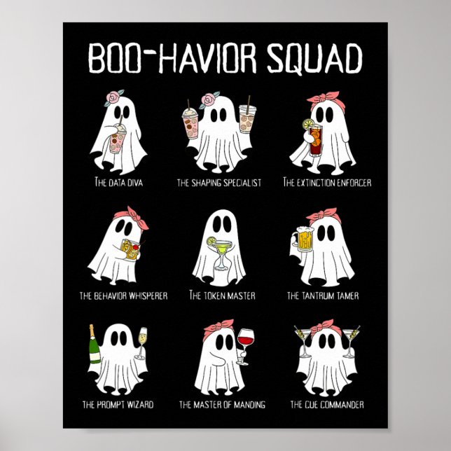 Boo-havior Squad Behavior Analysis Ghost Rbt A Hal Poster (Front)