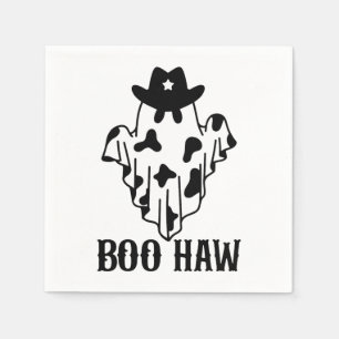 Boo Haw Funny Halloween Costume Ghost Western Spoo Napkins