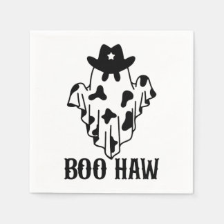 Boo Haw Funny Halloween Costume Ghost Western Spoo Napkins
