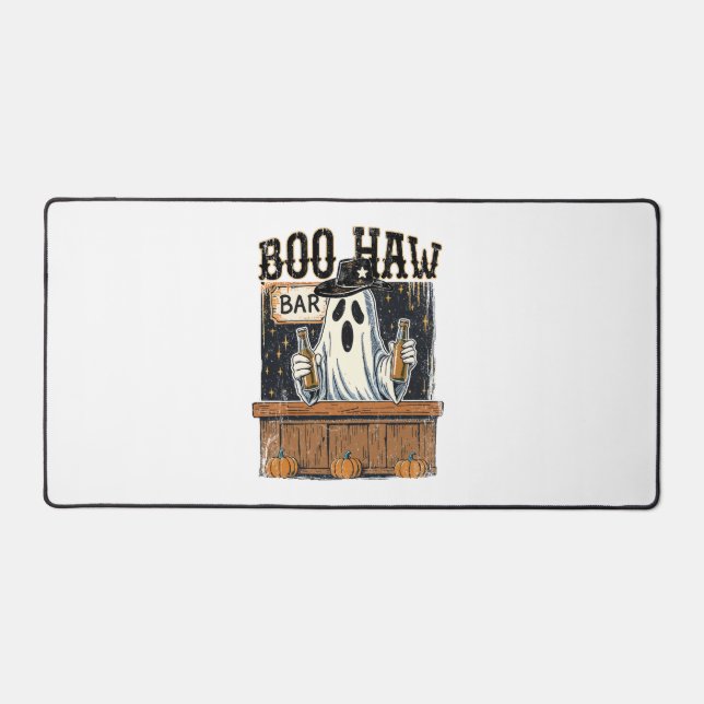 Boo Haw Retro Western Halloween Desk Mat (Front)