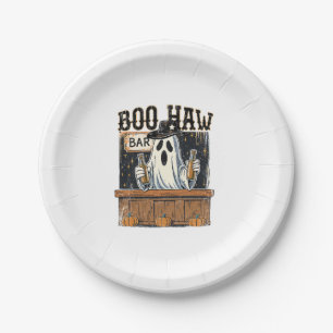 Boo Haw Retro Western Halloween Paper Plates
