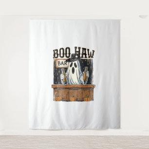 Boo Haw Retro Western Halloween Tapestry