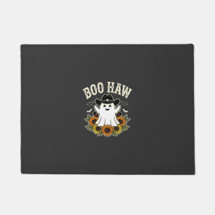Boo Haw Western Halloween Ghost Design Doormat