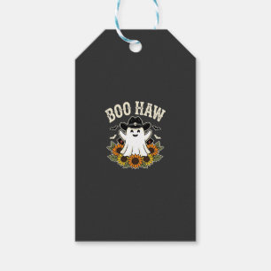 Boo Haw Western Halloween Ghost Design Gift Tags