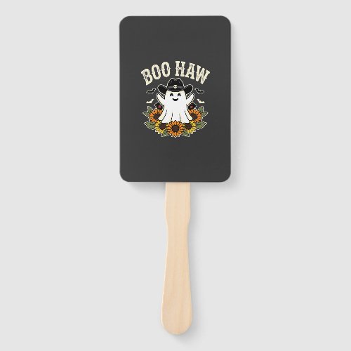Boo Haw Western Halloween Ghost Design Hand Fan