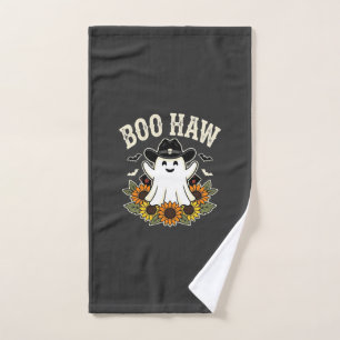 Boo Haw Western Halloween Ghost Design Hand Towel